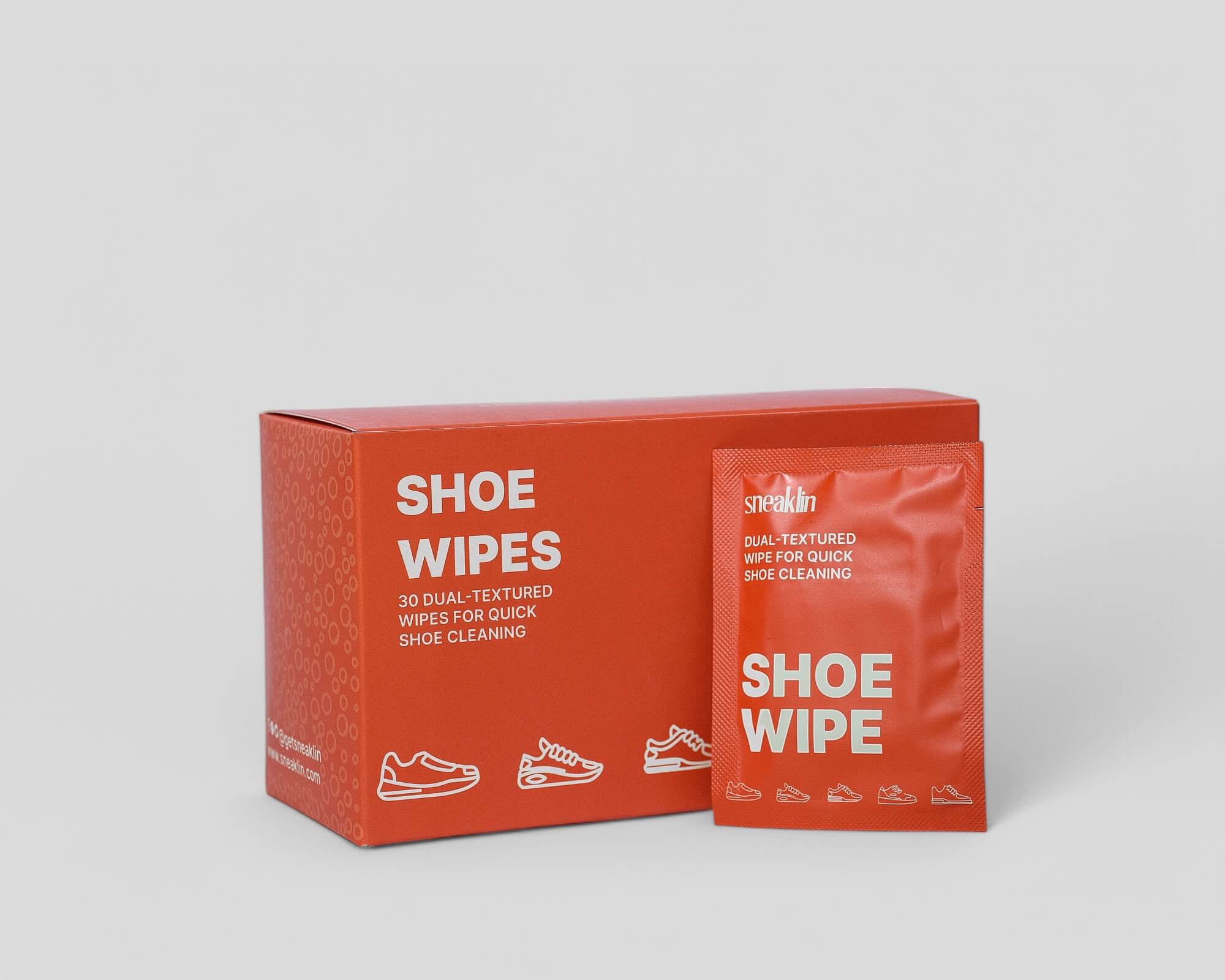 Sneaker Cleaning Wipes – 30-Wipe On-the-Go Shoe Cleaner